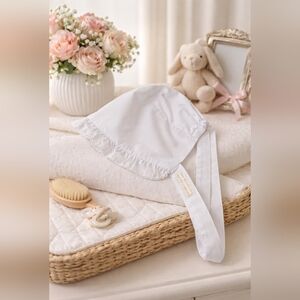 TBBC The Beaufort Bonnet Company White Baby Bonnet